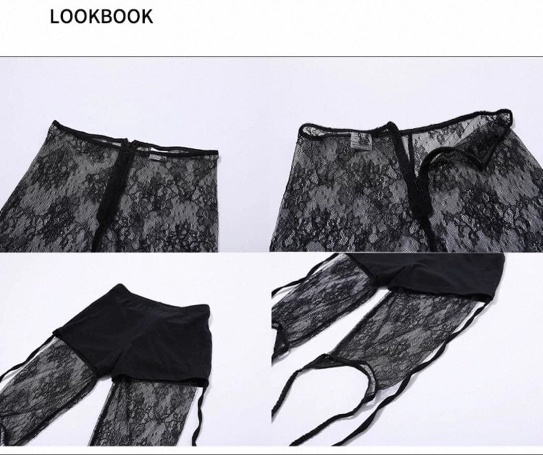 即購可　Nordess レースタイツ　5分丈　ブラック　廃盤　完売品　激レア新品