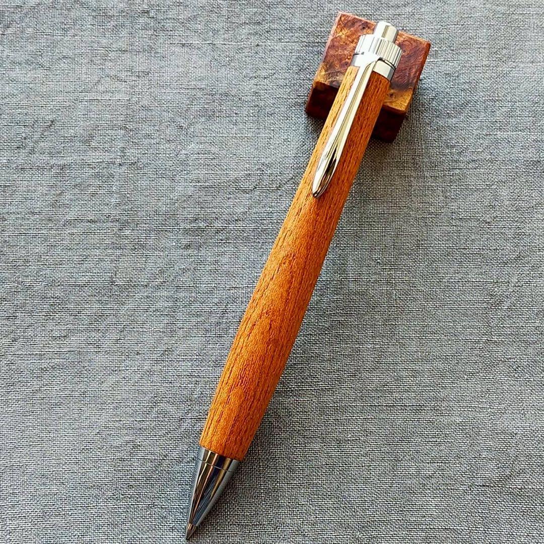 伊勢神宮　欅　ハンドメイド　木軸ボールペン　G2　天然木　シルバー