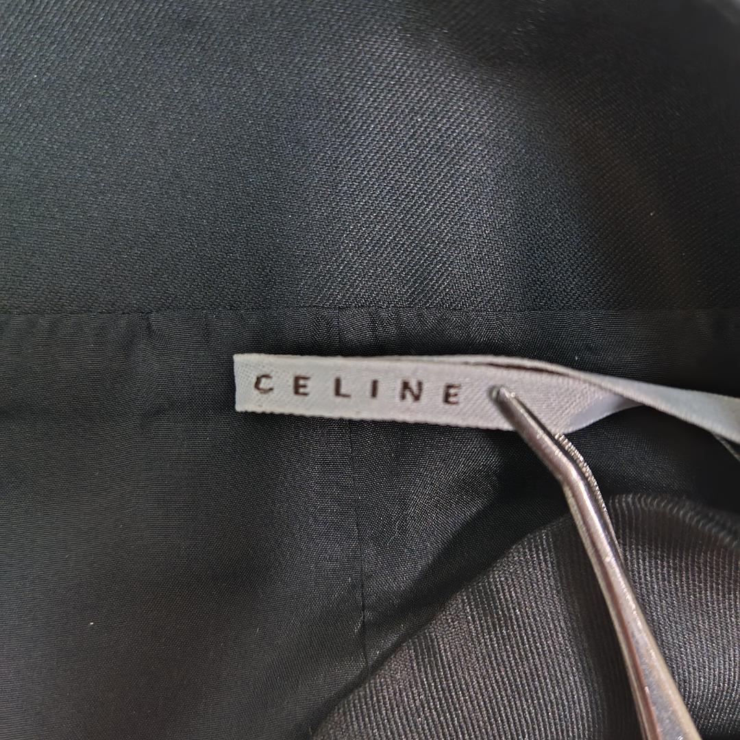 【Celine】タイトスカート　シルク100％　スカラップ　刺繍　S