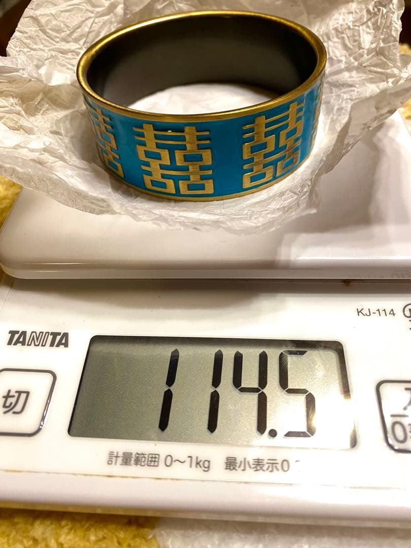 SHANGHAI TANG /上海灘/琺瑯バングル（黄銅製/真鍮）未使用