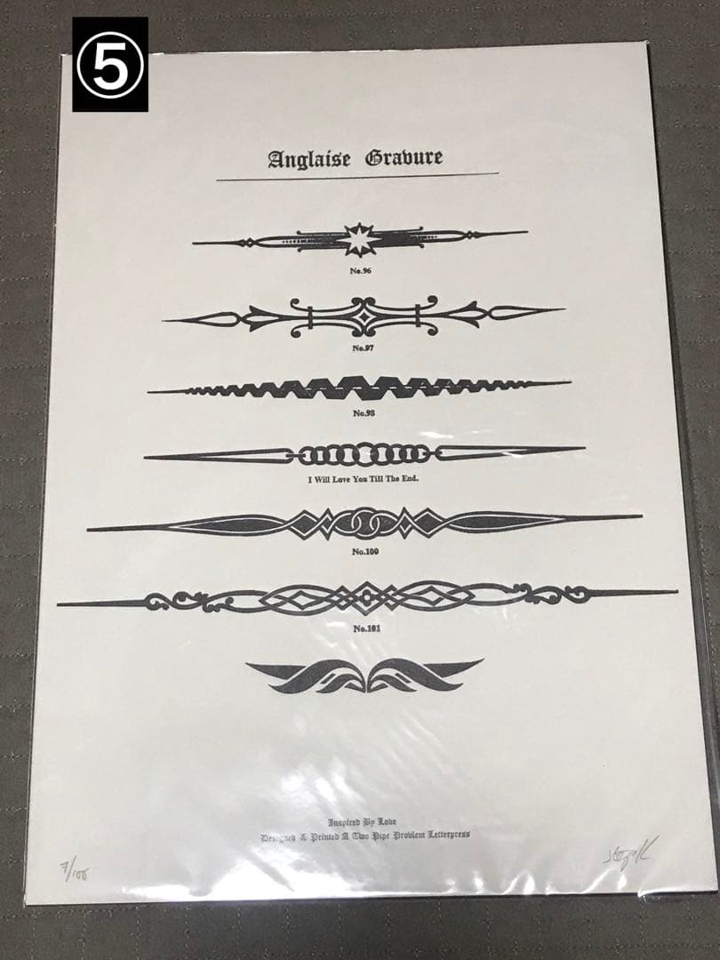 新品 2枚組 Stephen Kenny活版印刷 タイコグラフィー イギリス製