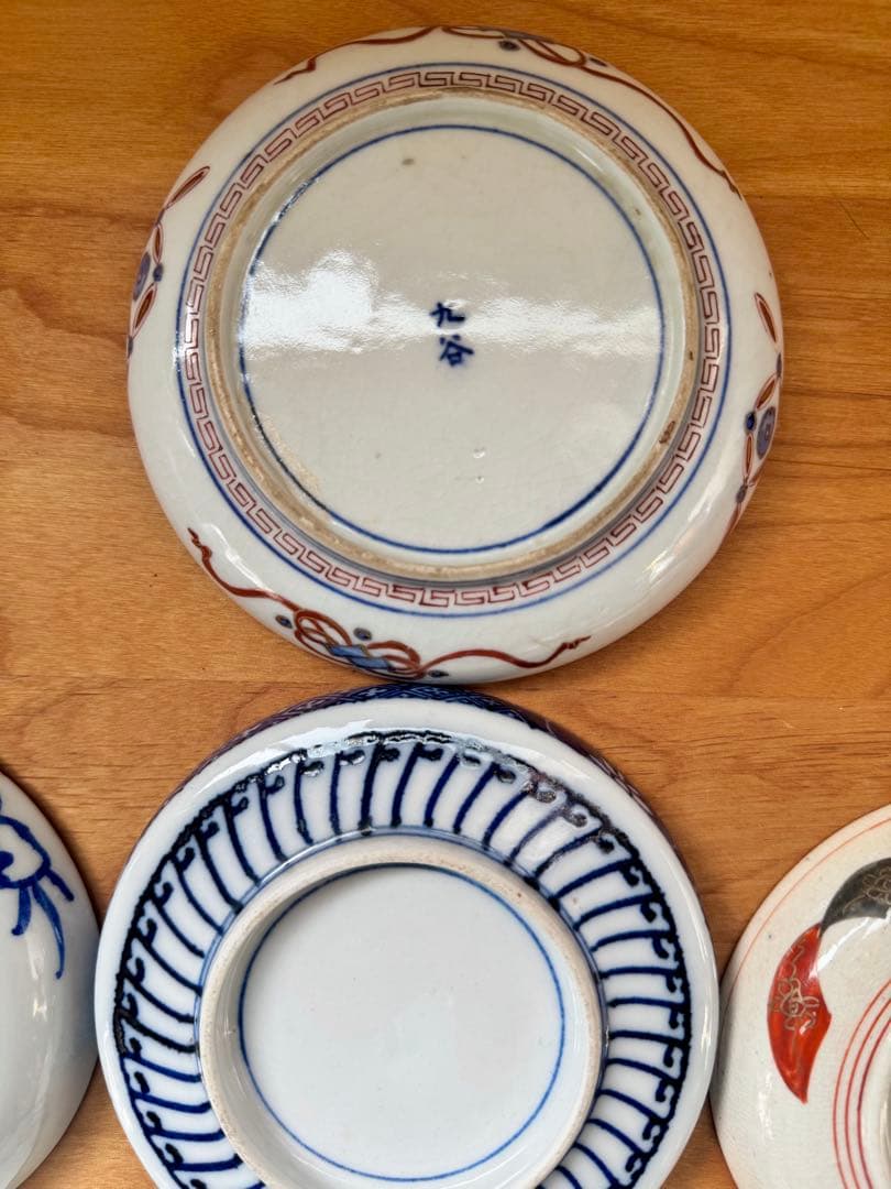 豆皿 小皿 取皿 4寸 九谷 伊万里 赤絵 色絵 金彩アンティーク 骨董食器