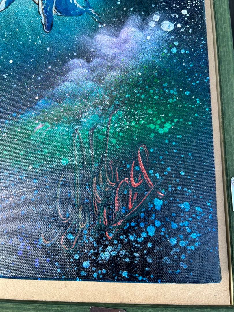 スプレーアートエデンF 6サイズ　キャンバス原画黒額付き