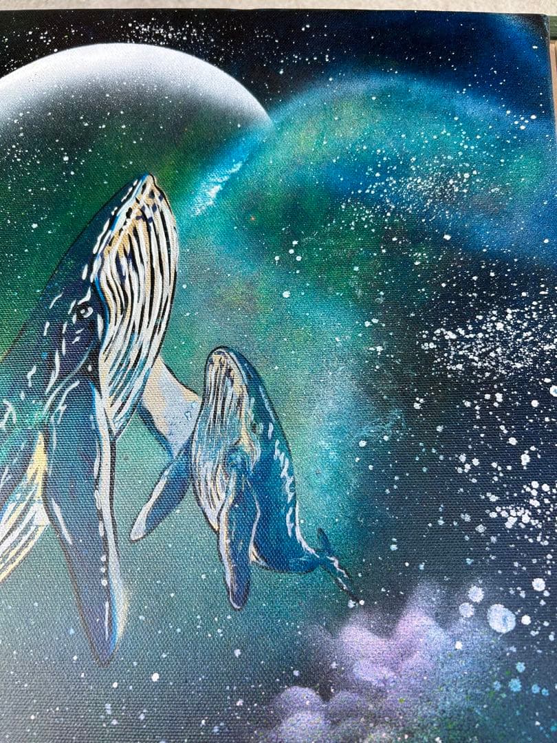 スプレーアートエデンF 6サイズ　キャンバス原画黒額付き