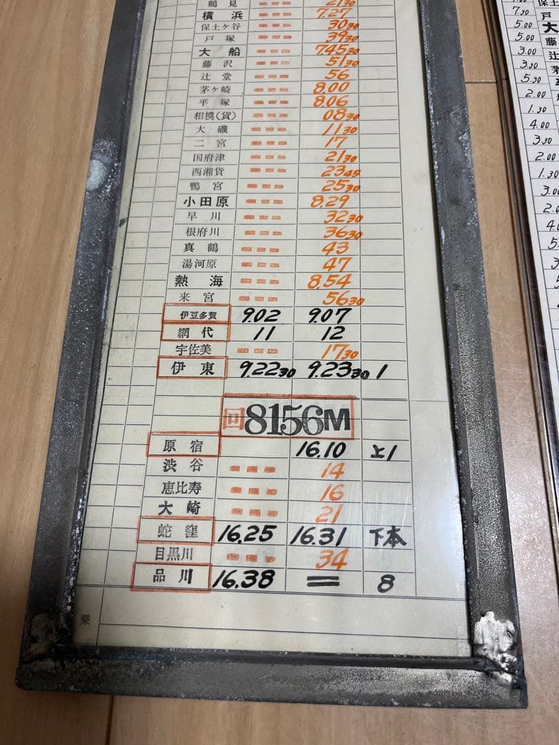 【レア】お召し列車　時刻表&電車運転士仕業票　昭和49年　当時物