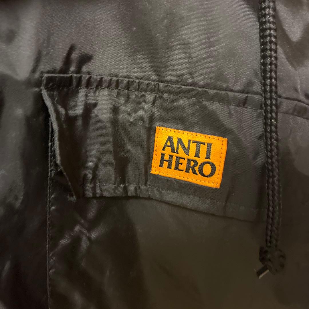 ANTI HERO ブラック/オレンジ ナイロン ジャケット XL