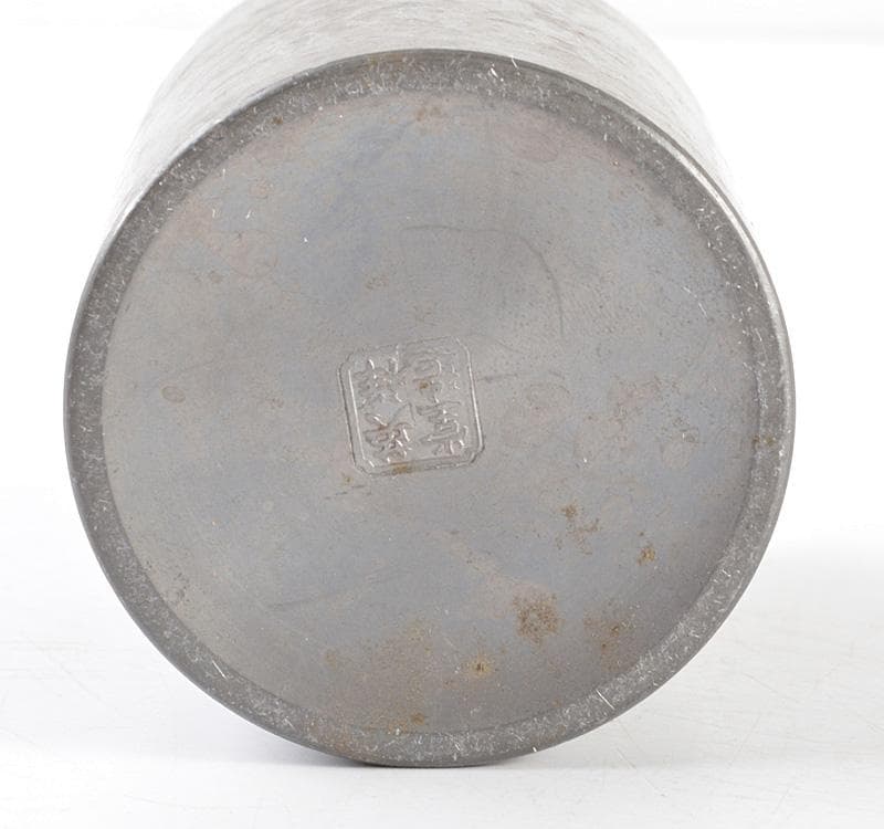 煎茶道具 英祥堂造 古錫 茶壷 茶心壷 約280g V R4849