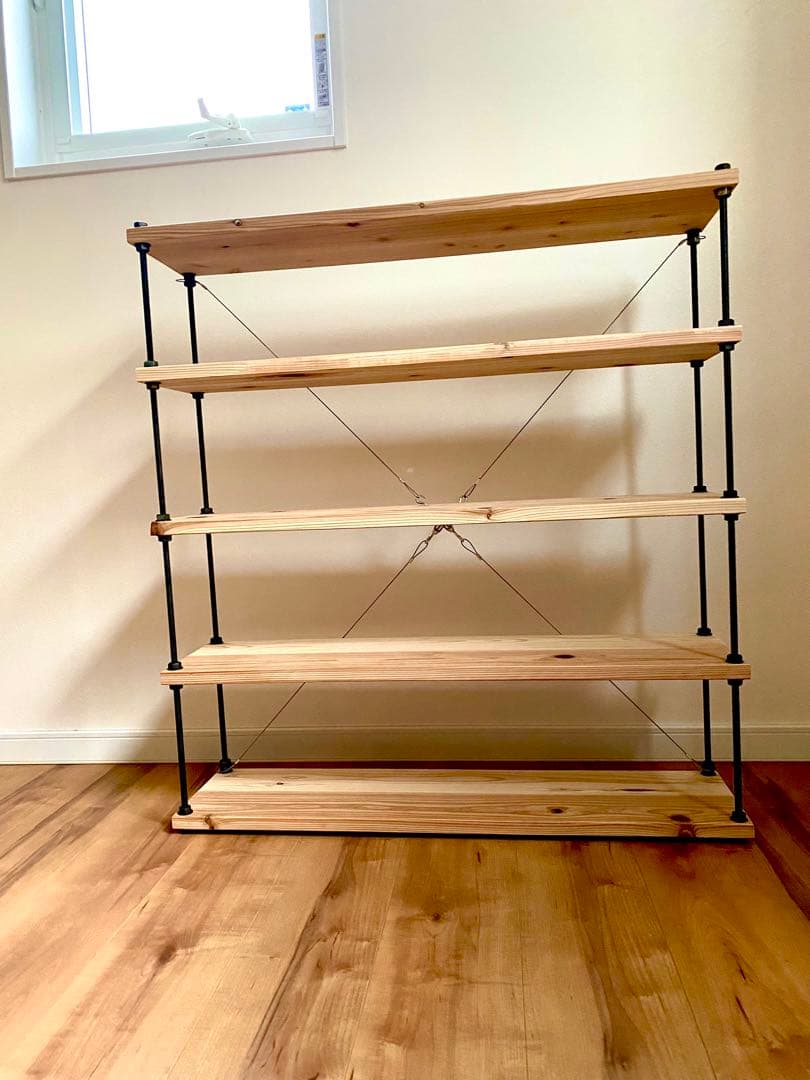 横幅80cm☆ボルトラック ワイヤークロス☆男前インテリア☆西海岸