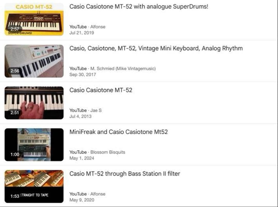 Casio MT-52☆リズムマシン付きビンテージシンセサイザー☆日本製