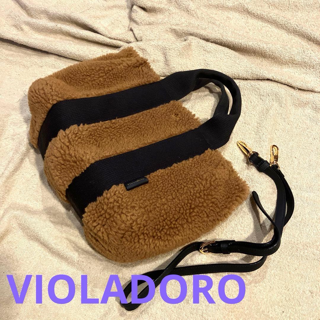 VIOLA d'ORO ボアショルダーバッグ