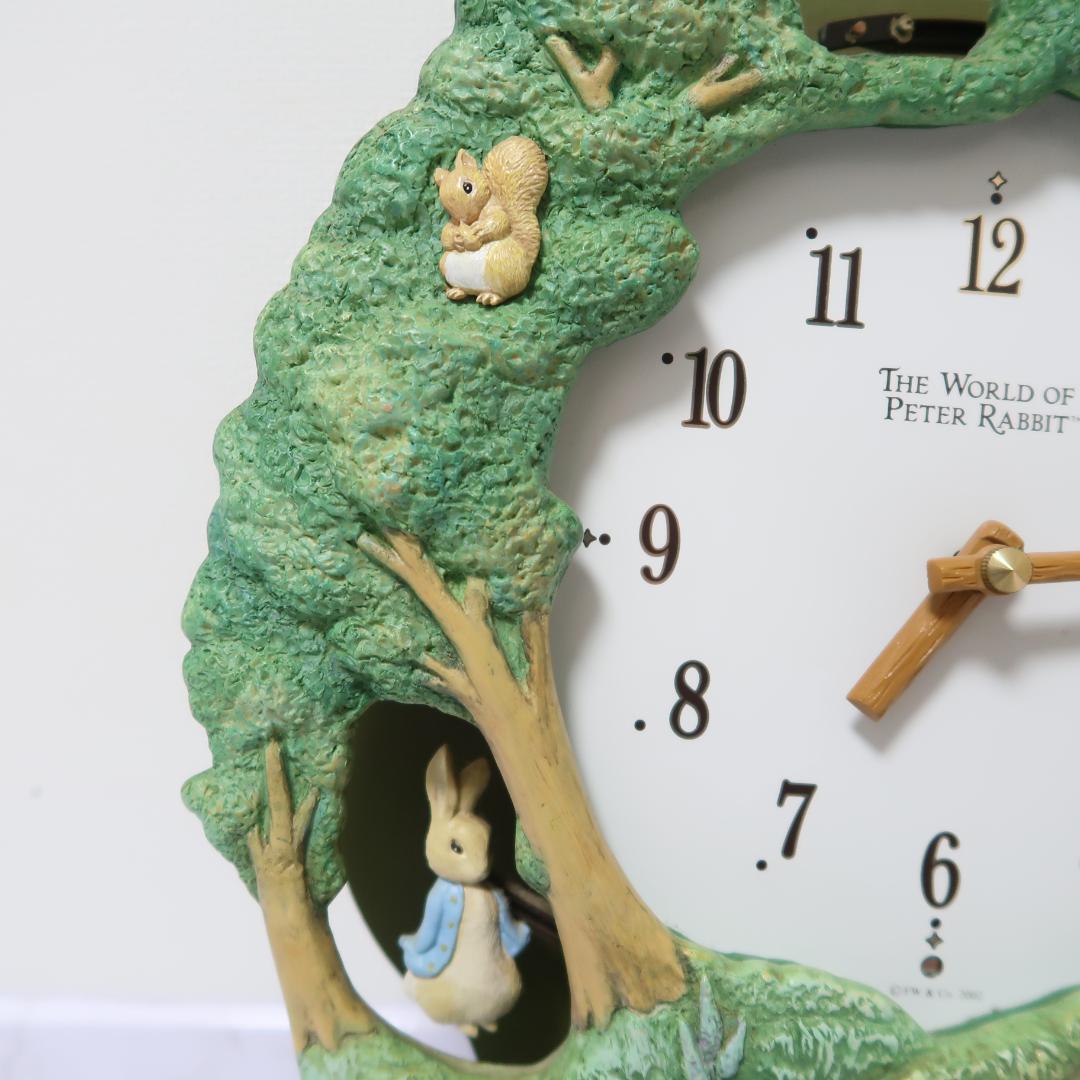 希少　ピーターラビット メロディ掛時計 4MH776