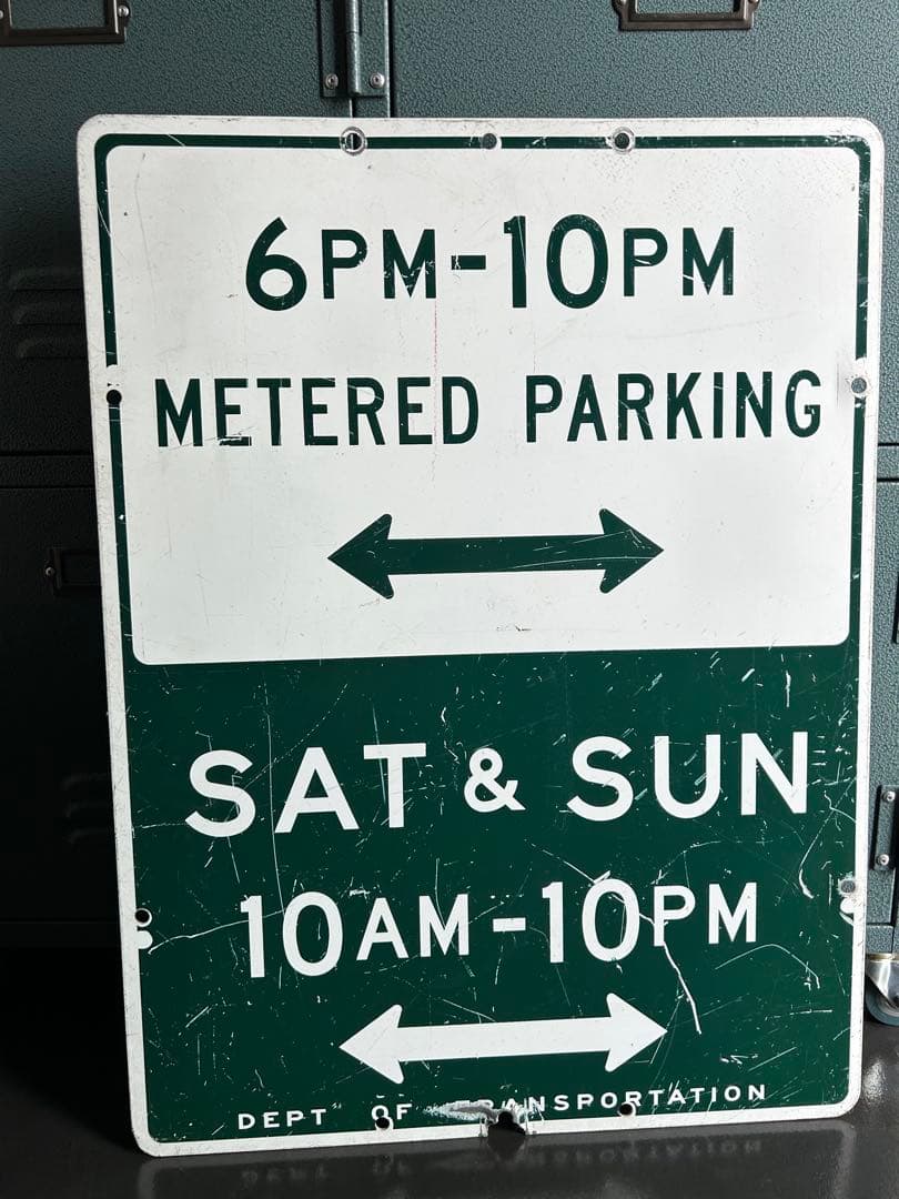 アリゾナ州RESERVED PARKING標識看板アメリカアンティーク実物USA