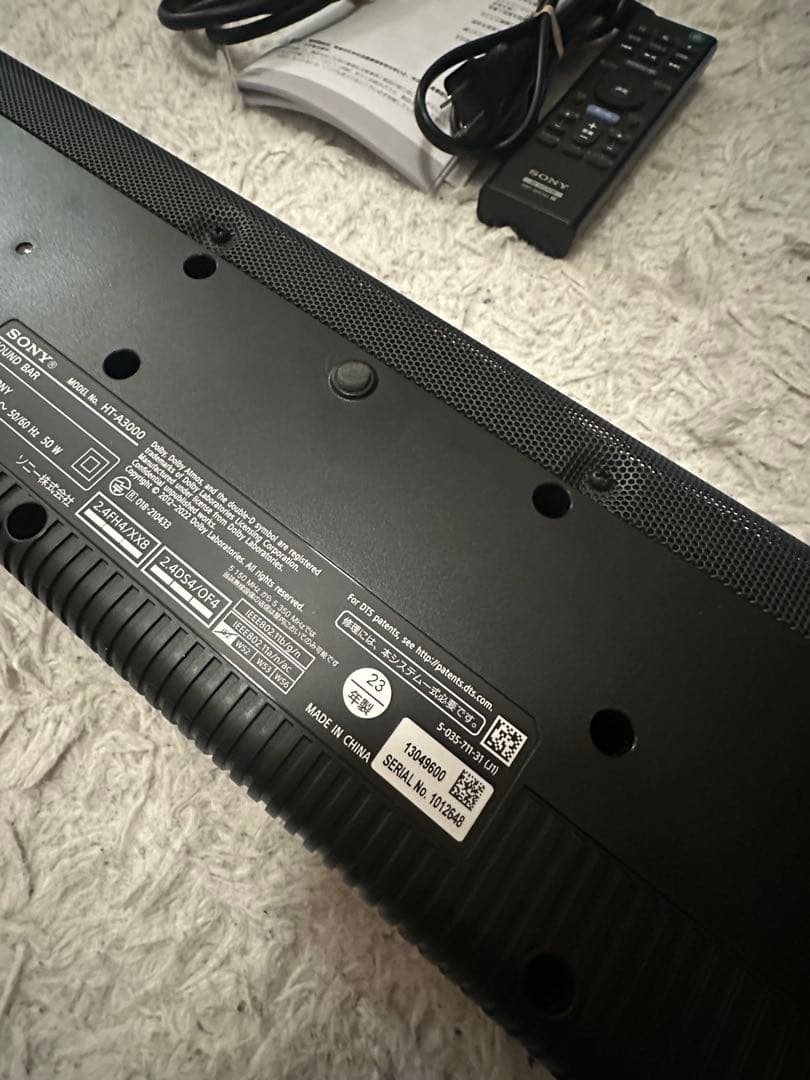 SONY ソニー HT-A3000 サウンドバーDolbyAtmos 3.1ch