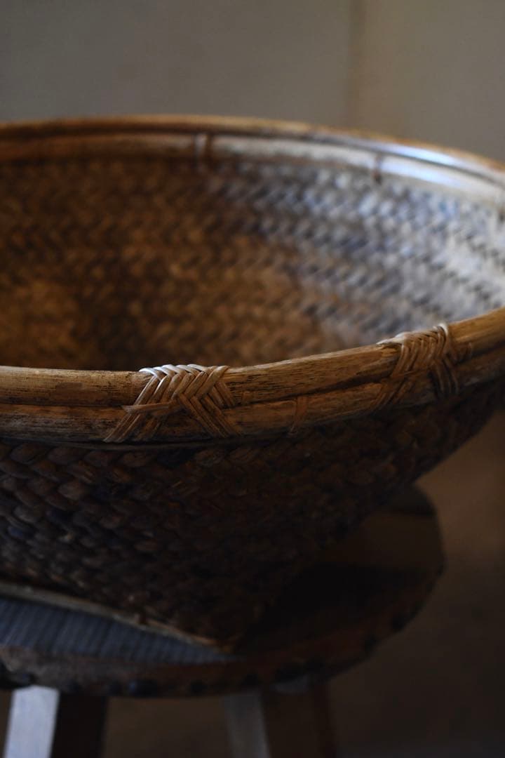 古道具 フィリピン ルソン島 古籠 民藝 vintage プリミティブ 竹編み