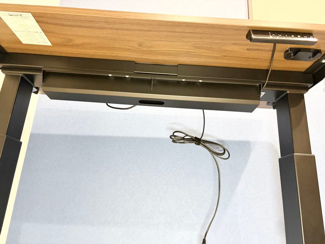 YAMAZEN 電動昇降デスク スリムモデル 100×50 ダークブラウン／BK