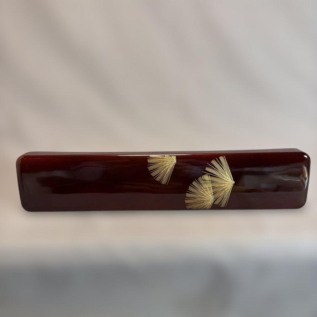 福島県の伝統工芸品 会津塗り（漆塗り）の筆箱　（110）