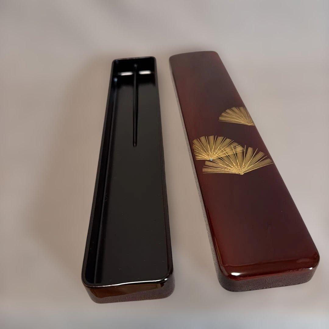 福島県の伝統工芸品 会津塗り（漆塗り）の筆箱　（110）