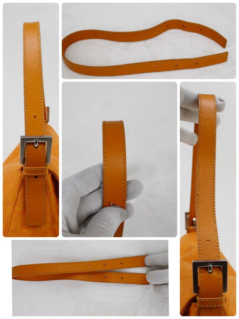 レア色　Fendi FFロゴ マンマバケット　オレンジショルダーバッグ