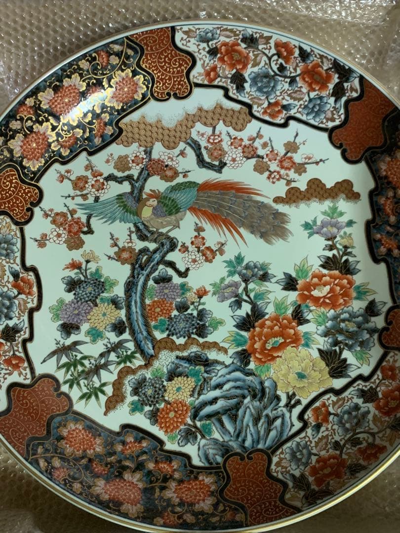 60cm⭐︎有田焼⭐︎古伊万里⭐︎弥左エ門作⭐︎飾皿 - メルカリ