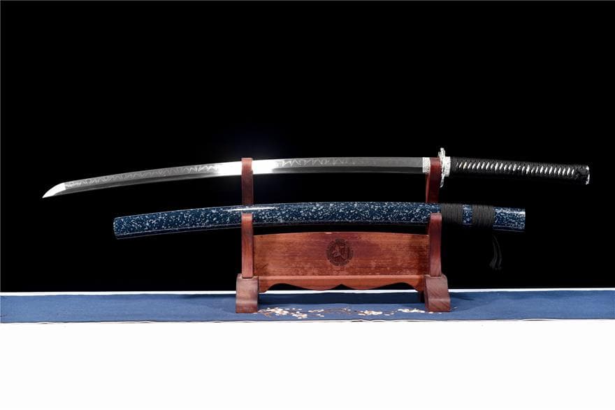 T 10焼刃木の葉紋侍刀『銀貔貅』 日本刀 模造刀 居合刀