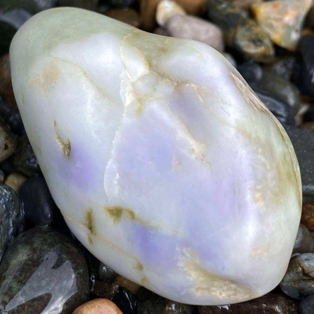 糸魚川翡翠 ひすい 妖精ラベンダー 海岸転石 藤紫翡翠 海石 海岸ヒスイ