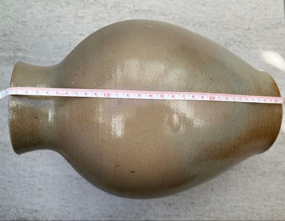 備前焼 壺 未使用品 裏刻印あり 高さ約32cm 茶道具 骨董品 陶芸