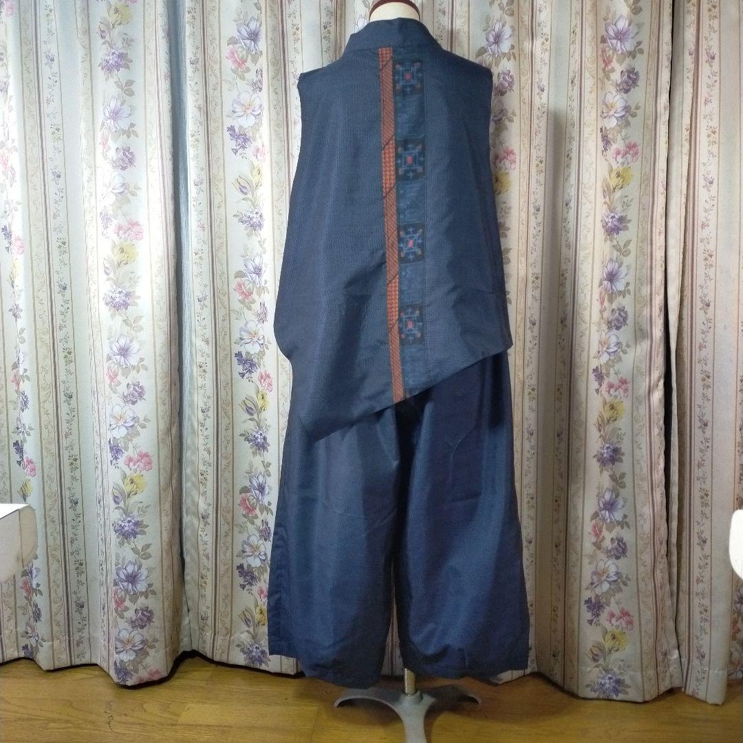 小豆様専用です✿大島紬をつないだセットアップ 総裏仕立て