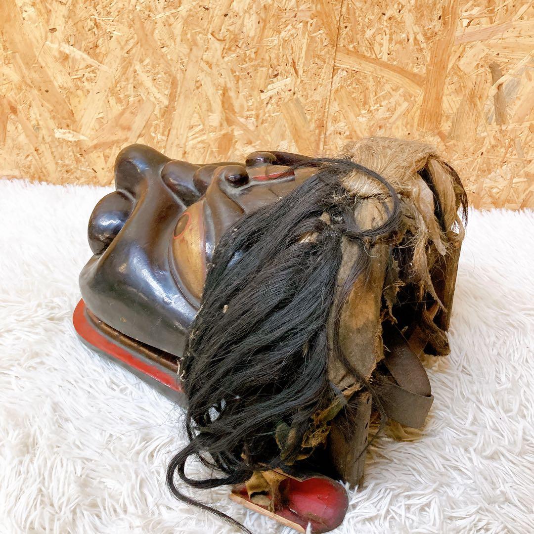 獅子舞 仮面 獅子頭 ビンテージ 珍品