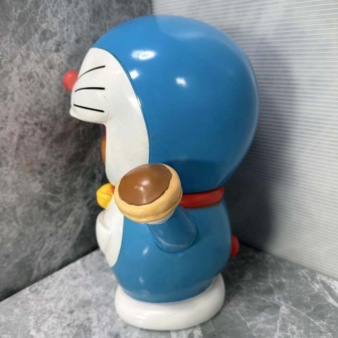 希少品】ドラえもん 大型 貯金箱 約28cm 底蓋有り ソフビ 当時物 レトロ