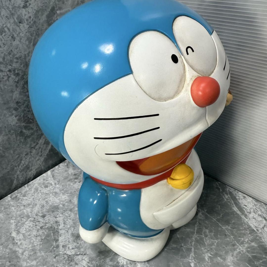 希少品】ドラえもん 大型 貯金箱 約28cm 底蓋有り ソフビ 当時物 レトロ