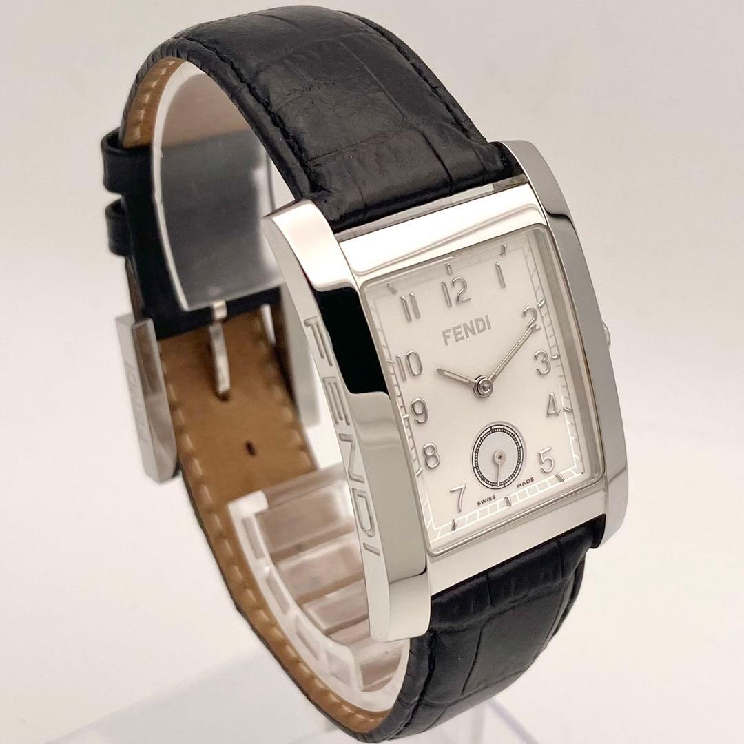 【稼働品】FENDI スクエア クォーツ 腕時計 069-7000G-002
