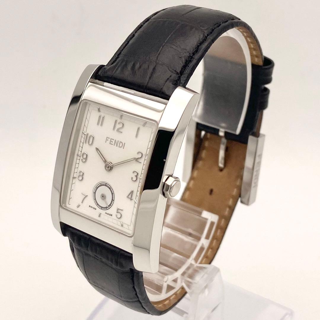 【稼働品】FENDI スクエア クォーツ 腕時計 069-7000G-002