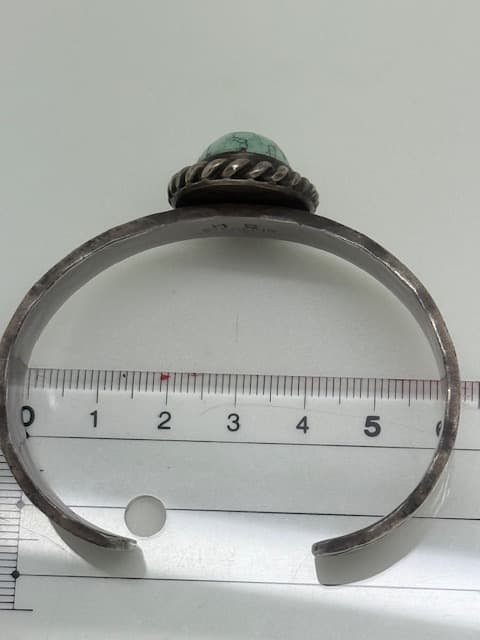 バングル ターコイズ シルバー ナバホ ハーマン・スミス インディアンジュエリー