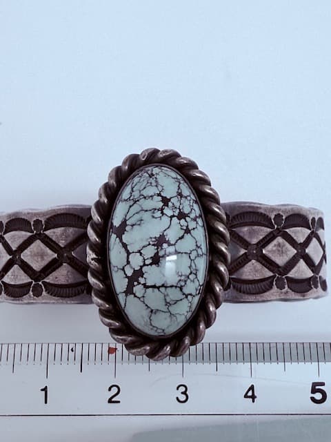 バングル ターコイズ シルバー ナバホ ハーマン・スミス インディアンジュエリー