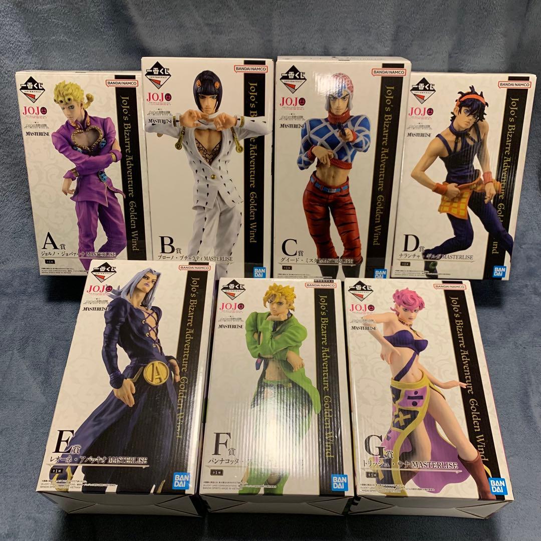 開封済】一番くじジョジョの奇妙な冒険GOLDENWINDフィギュアフルコンプ