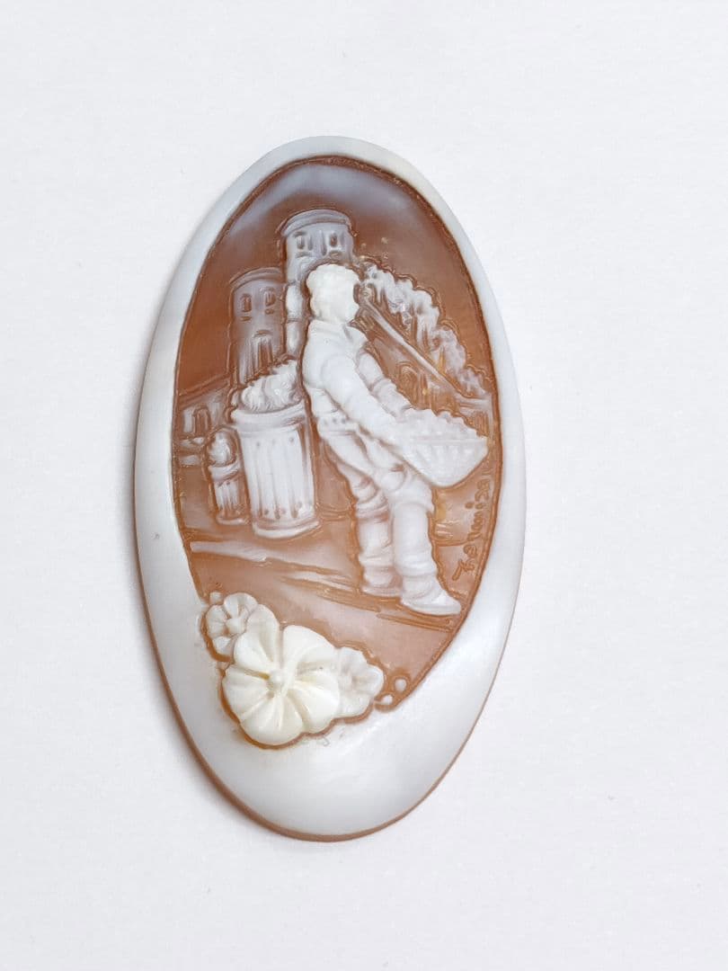 シェルカメオ ルース 裸石 イタリア人作家物