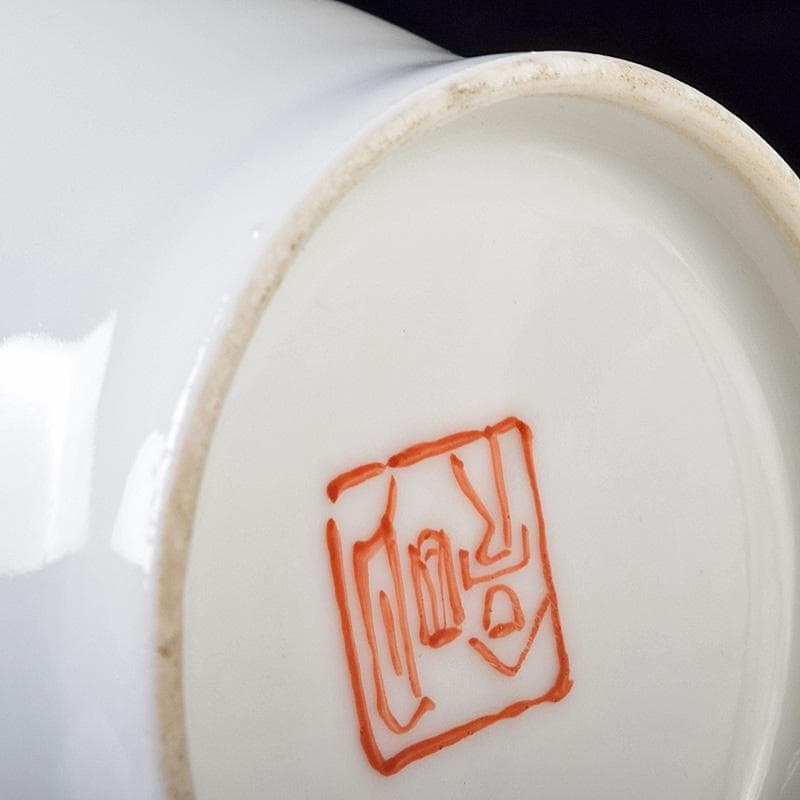 中国 粉彩 漢詩蝉文瓶 M R8100