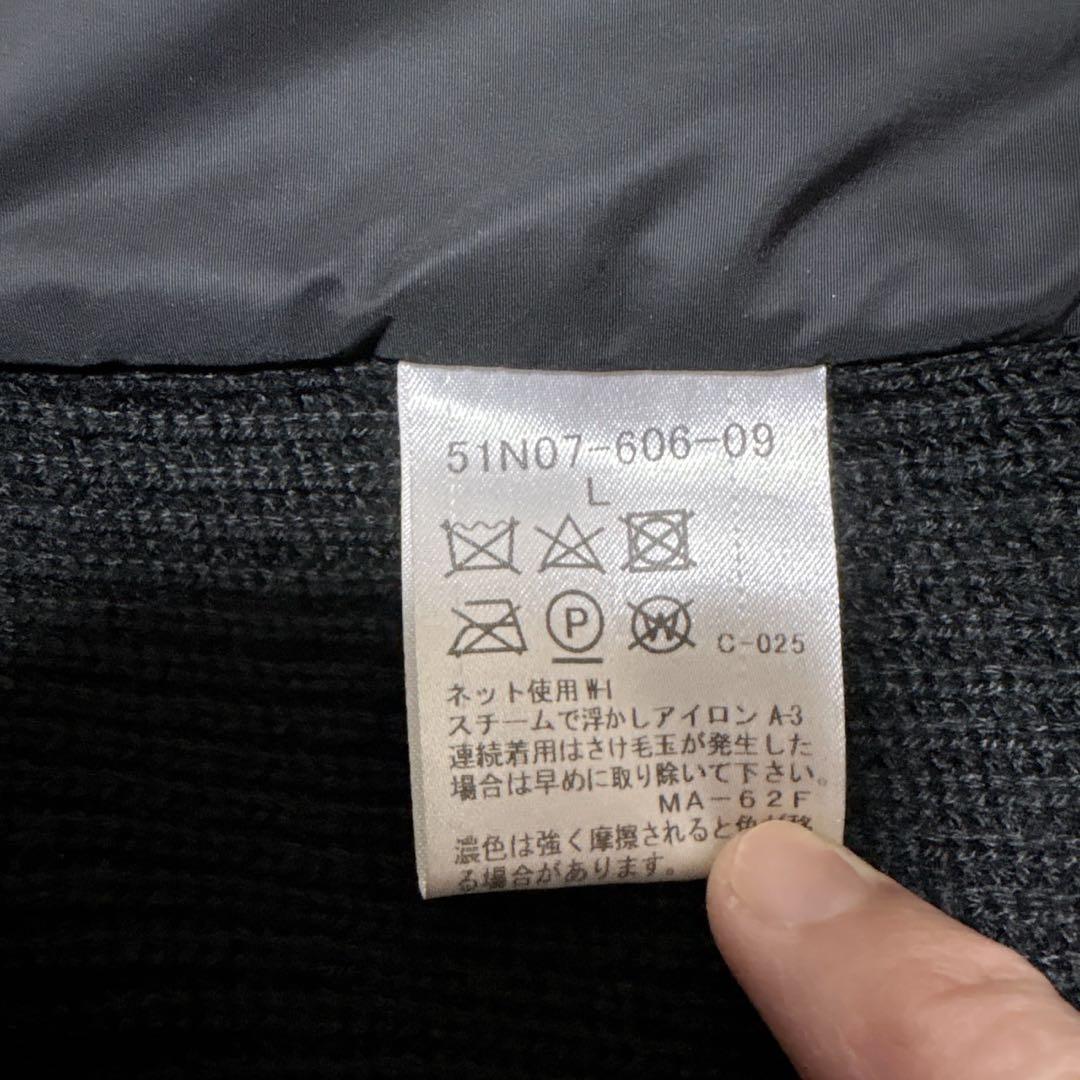 ブラックレーベルクレストブリッジ ニット切替　中綿ジャケット L