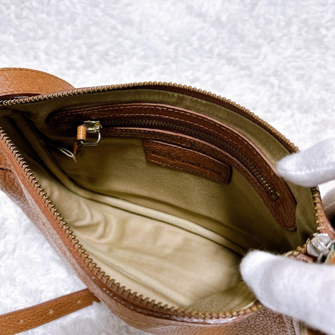 希少品✨ポロラルフローレン　ショルダーバッグ　ブラウン　ホースロゴ　ヴィンテージ