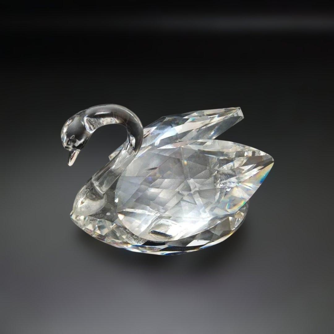 SWAROVSKI スワロフスキー クリスタル スワン 白鳥 置物 - メルカリ