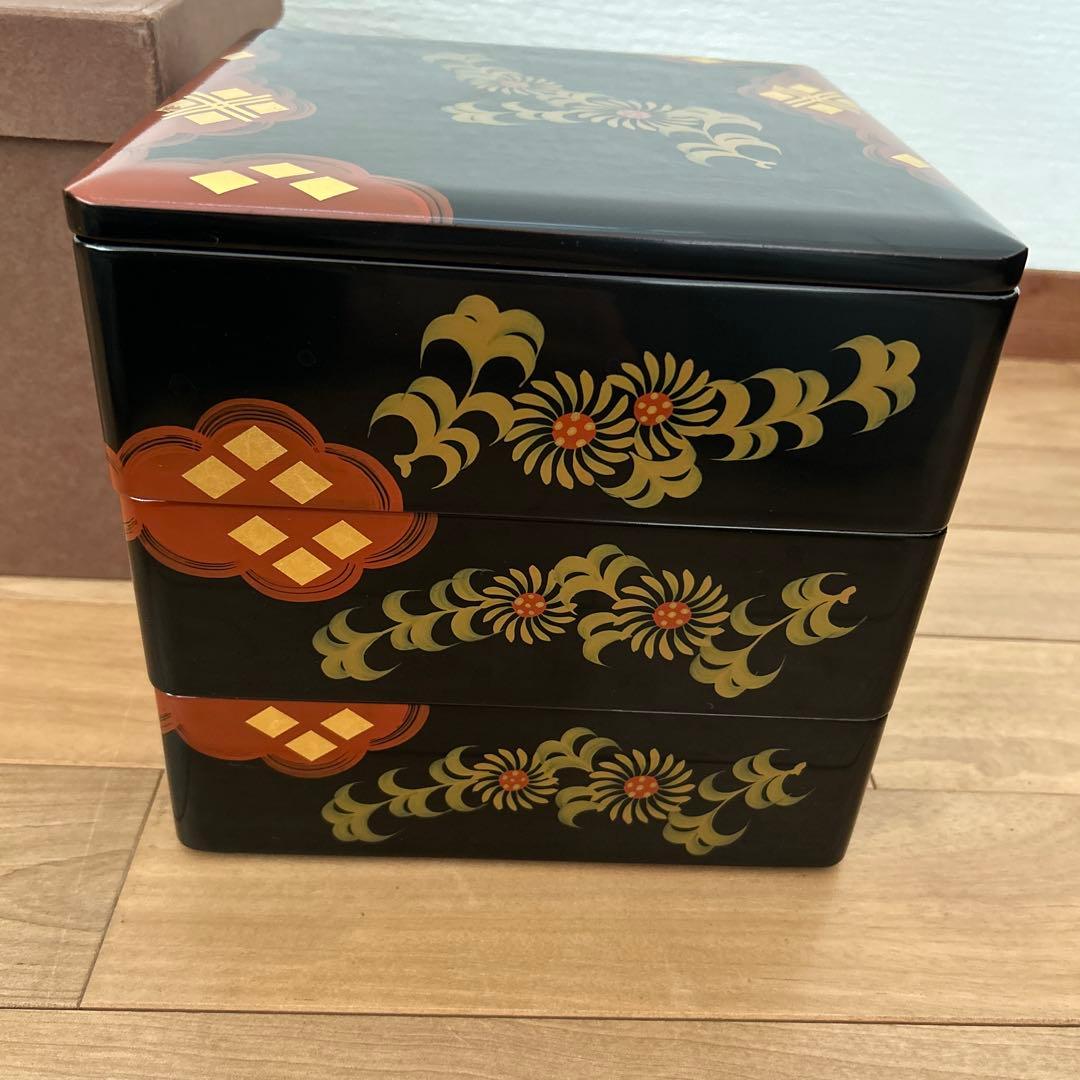 秀衡塗　三段お重　お重