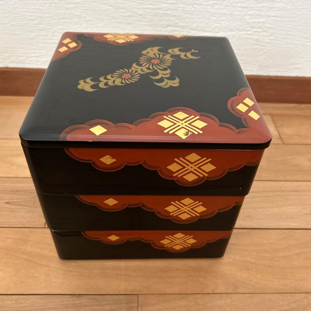秀衡塗　三段お重　お重