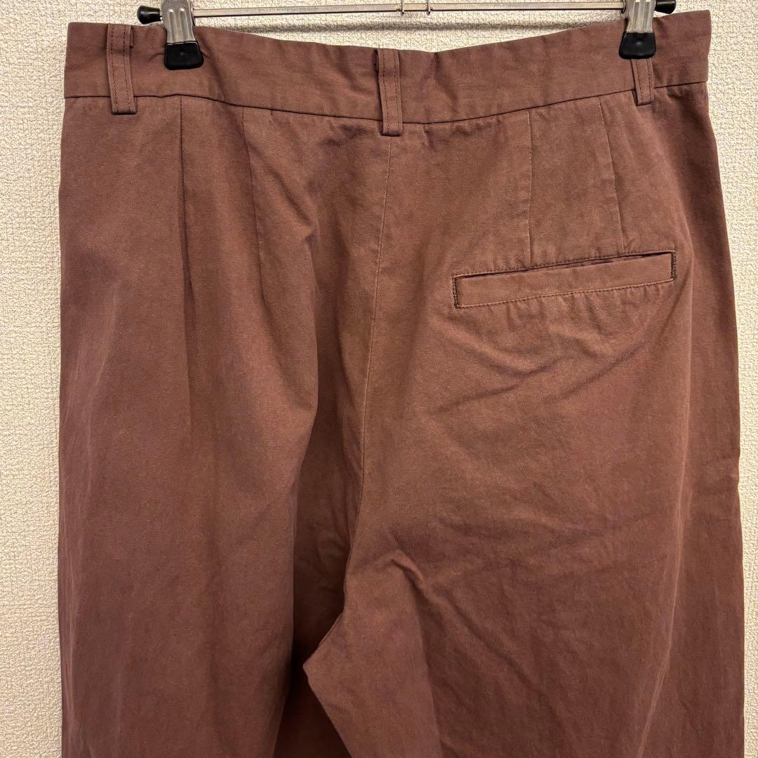 6(ROKU)＞コットン チノ ワイド パンツ ブラウン 34