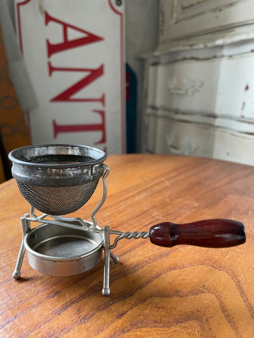 アンティーク ティー ストレーナー 茶漉し 1913年 ツール レア