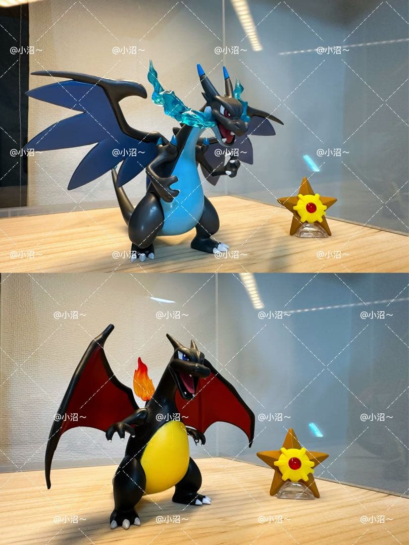 ポケモンスケールワールド メガリザードンX、色違いリザード PVC製