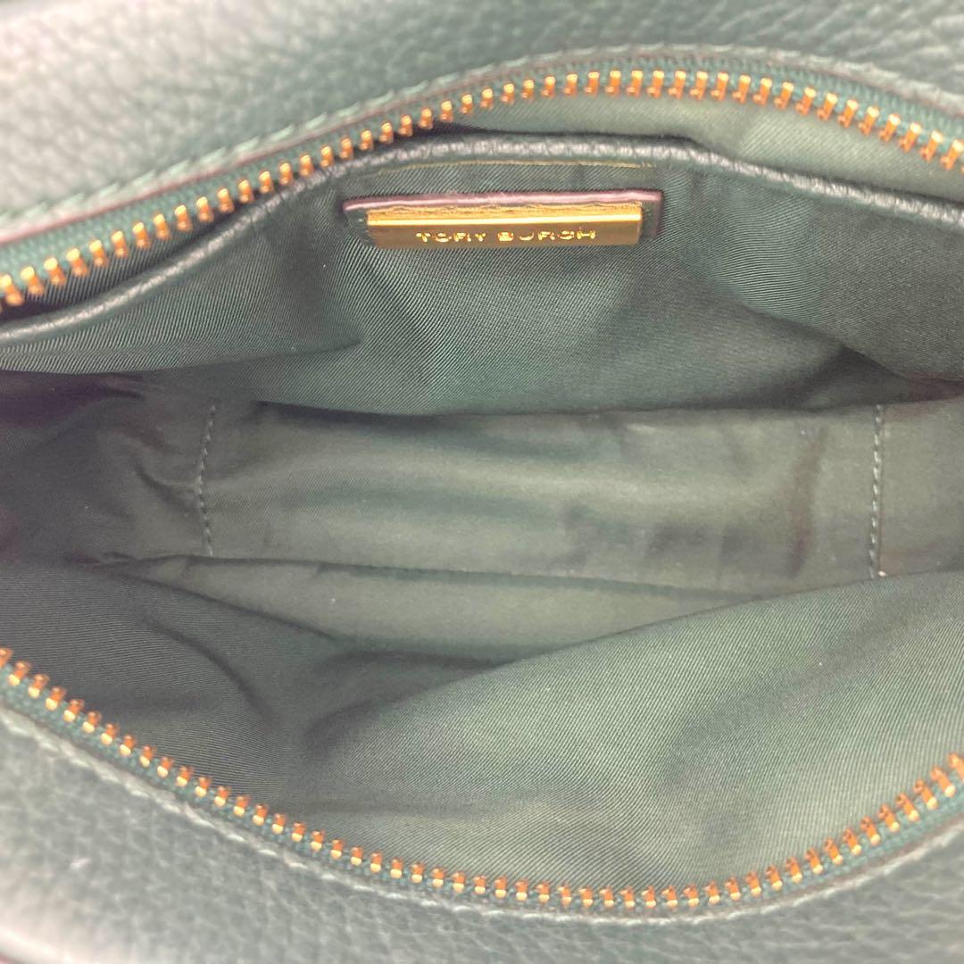 トリーバーチ カメラバッグ マックグロー レザー グリーン チェーン タッセル