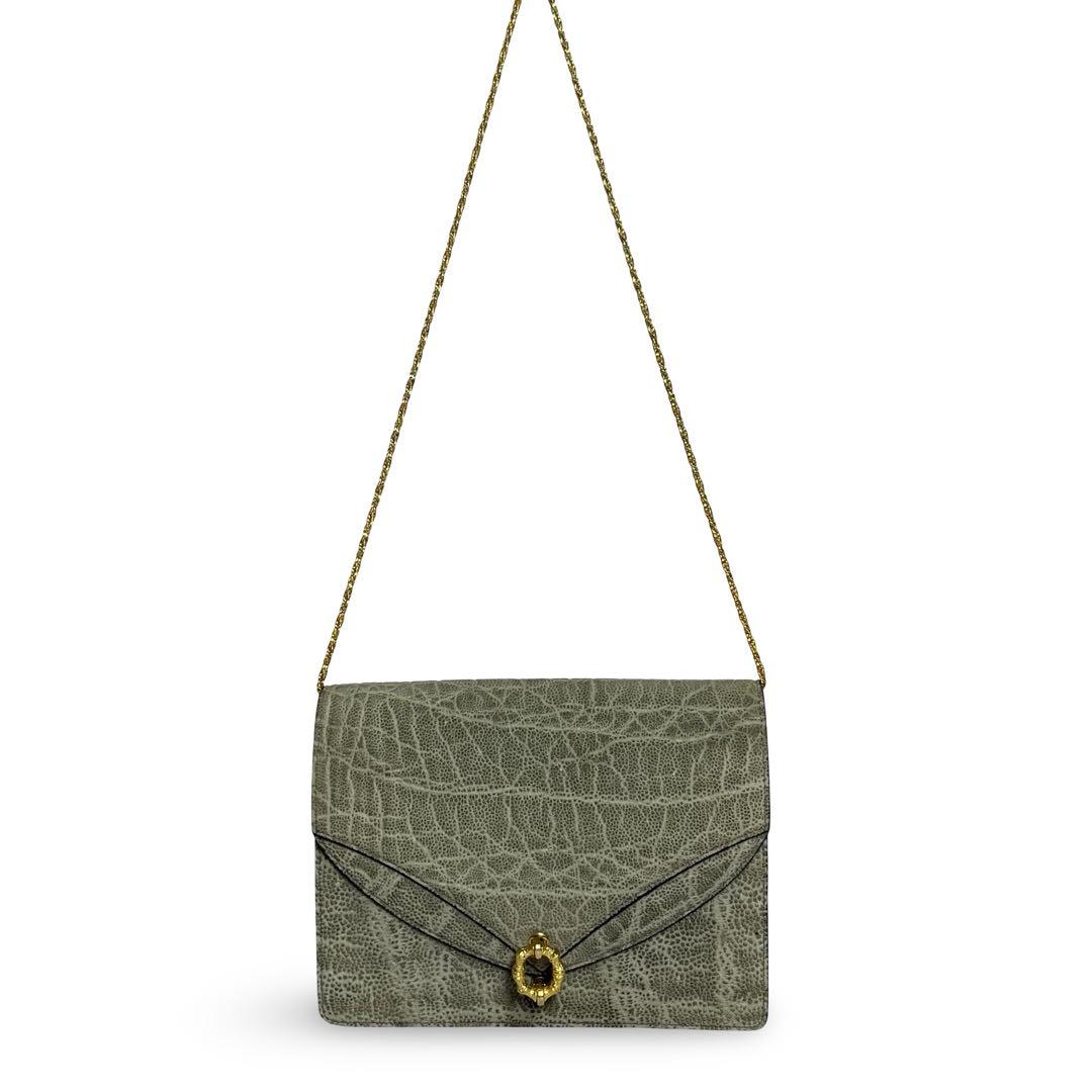美品✨香鳥屋 エレファントレザー 象革 チェーンバッグ
