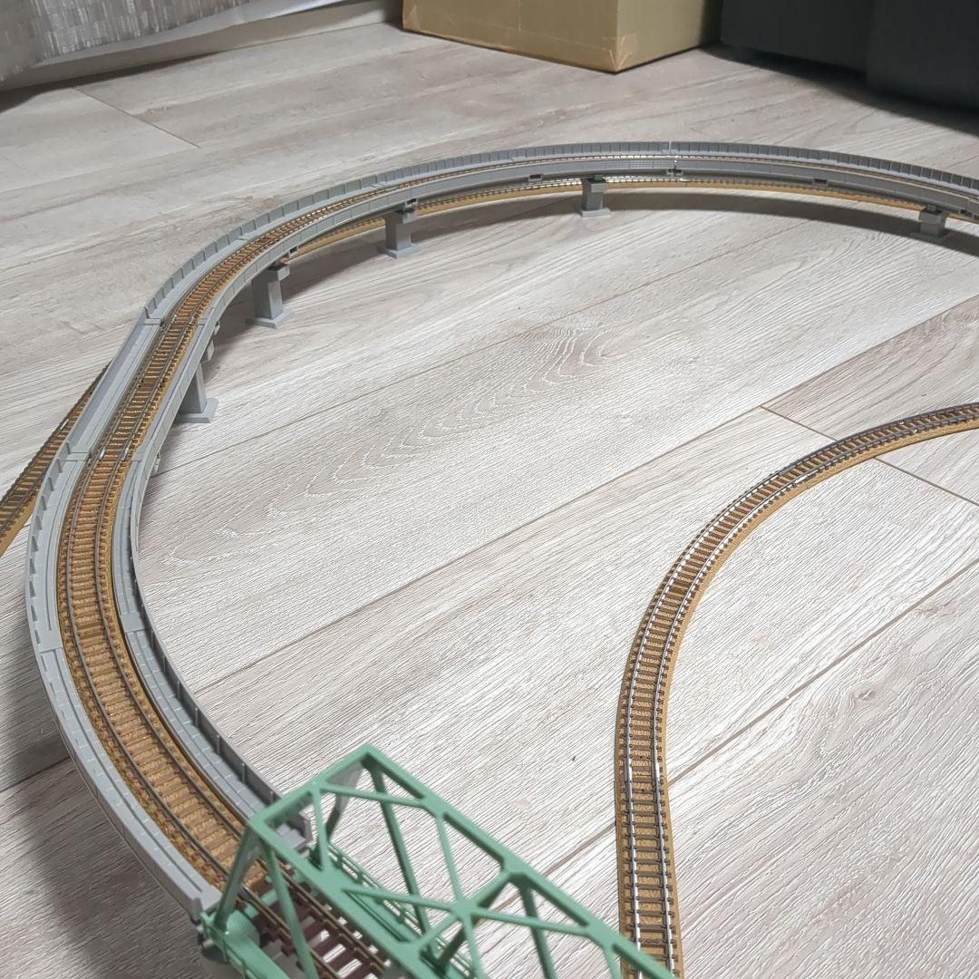 TOMIX 複線レイアウト ポイント、ホーム付き