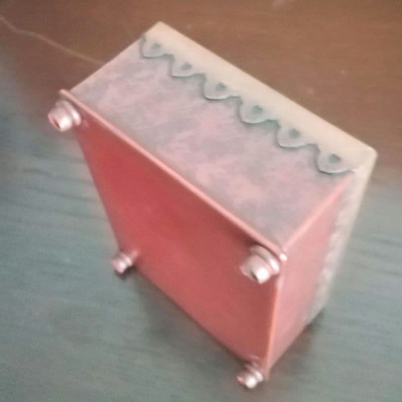 逸品 緋銅 毛織式 蓋物 小物入れ 松栄堂 明治金工 和骨董 骨董