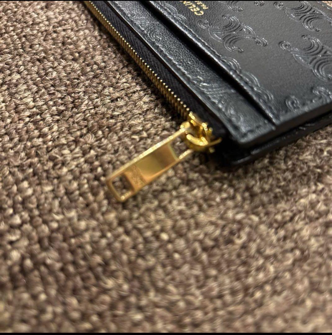 【美品】CELINE セリーヌ ジップ付きカードホルダー ケース